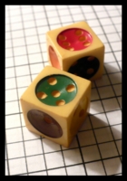 Dice : Dice - 6D - Muticolored Bakelite - Ebay Aug 2010